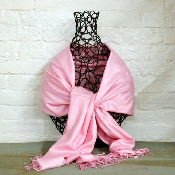Oussum Soft Silk Viscose Solid Scarf Stole Scarve - Picture 2 of 7
